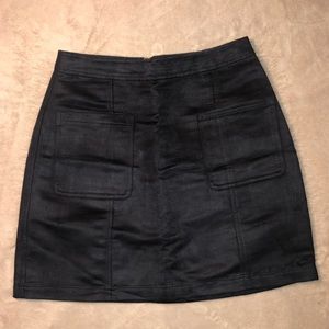 Black Suede Mini Skirt